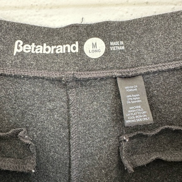 Betabrand Dress Yoga Pants Bootcut Charcoal Gray Size Medium Long - Picture 7 of 11